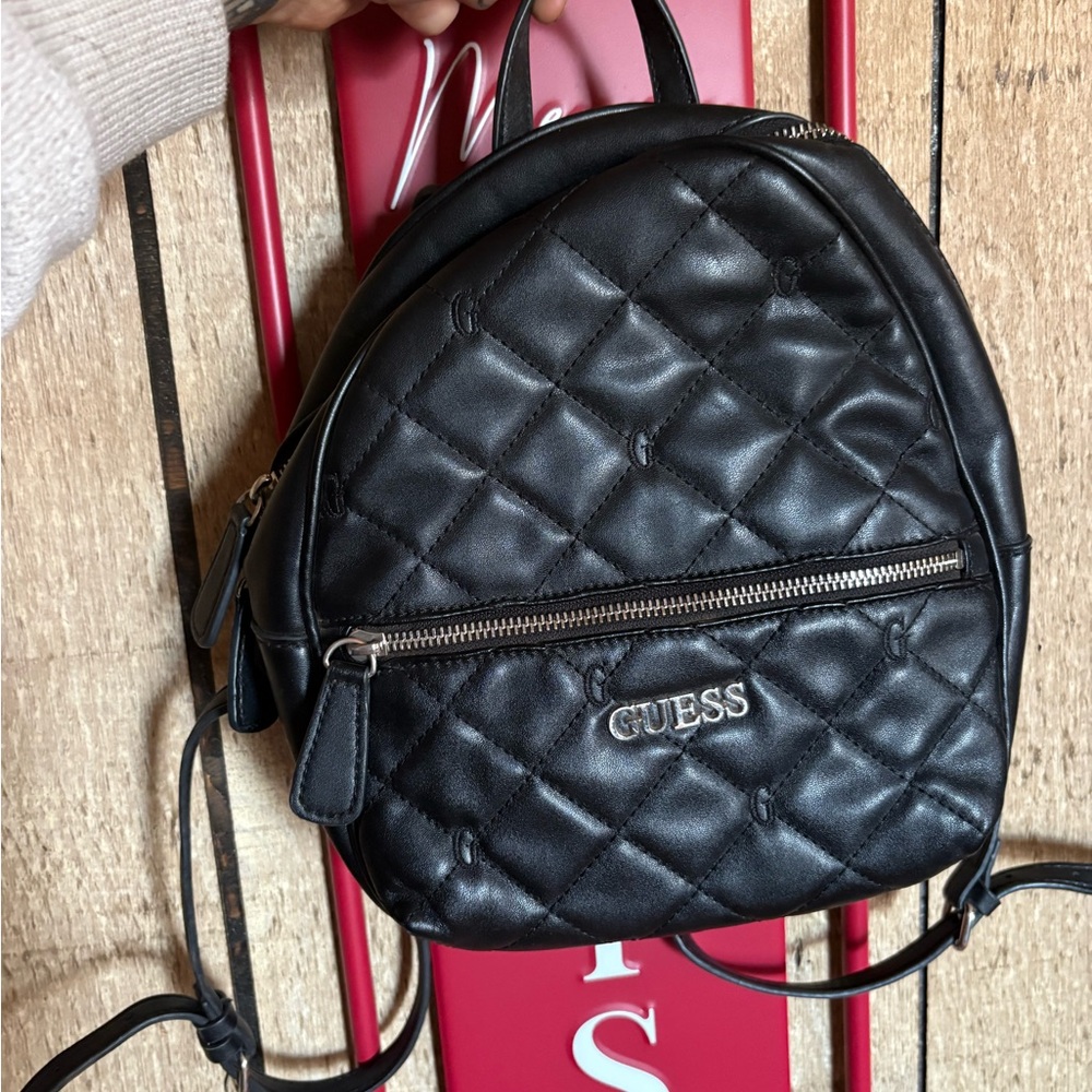 GUESS Quilted Black Backpack